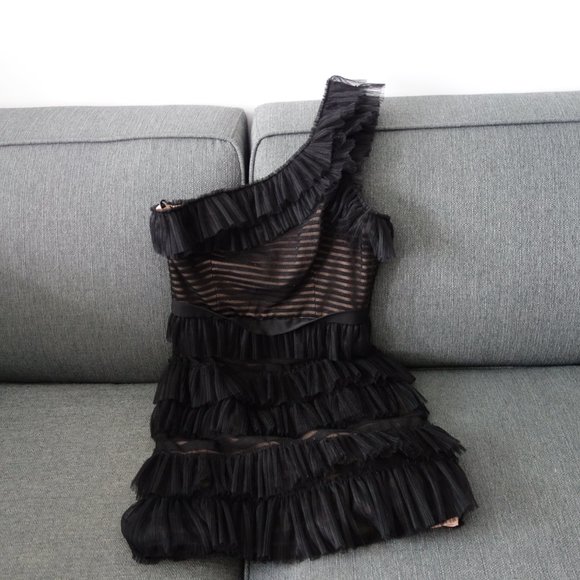 BCBG MAXAZRIA GEI63M77-001 032018 "RENA" BLACK SIZE 6 DRESS *NEW WITH TAGS* - Picture 8 of 14